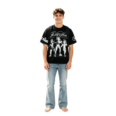 Hellstar T-Shirt-6715#+Purple Brand Jeans -713# 01