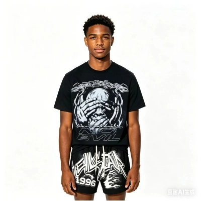 Hellstar T-Shirt -6797#+Hellstar Shorts-791 01