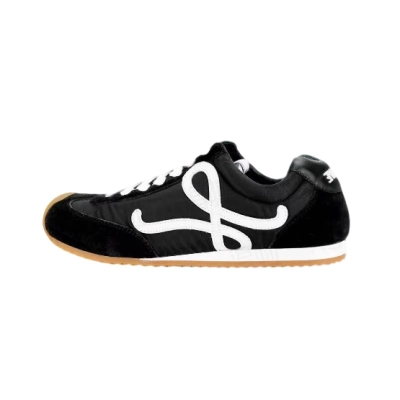 LOEWE  Flow Runner in nylon and suede Black 01