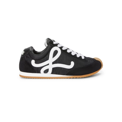 LOEWE  Flow Runner in nylon and suede Black 02