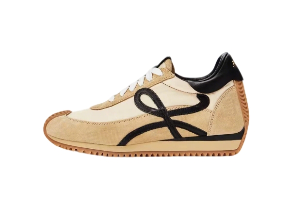 LOEWE  Flow Runner in nylon and suede Brown