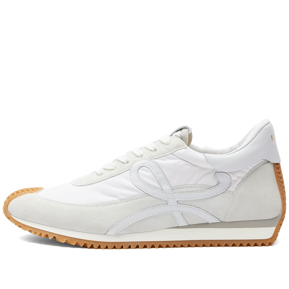 LOEWE  Flow Runner in nylon and suede White