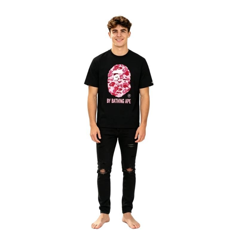 BAPE T-Shirt -#075+Amiri Black MX1 Jeans
