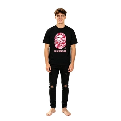 BAPE T-Shirt -#075+Amiri Black MX1 Jeans 01