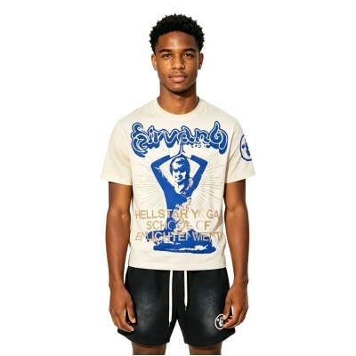 Hellstar Studios Yoga Cream Tee + Hellstar-705-0302 01