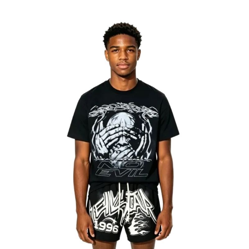 Hellstar T-Shirt -6797#+Hellstar Shorts-791