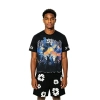 Godspeed V.O.D 2024 T-Shirt #1010 Black Wash+Denim Tears The Cotton Wreath Shorts Black