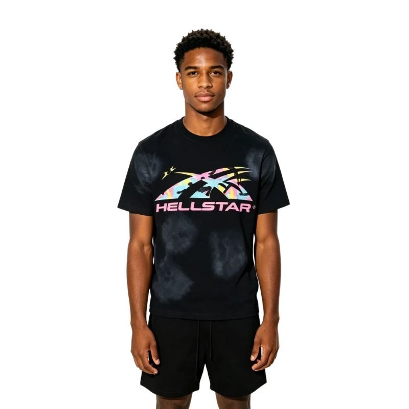 Hellstar T-Shirt -6793#+Fear of God Essentials Shorts