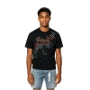 Louis Vuitton Monogram Flowersb Embro T-Shirt+Purple Brand Denim Shorts PK530