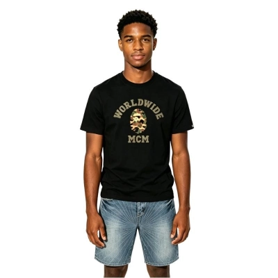 BAPE T-Shirt -#240+Purple Brand Denim Shorts PK509 01