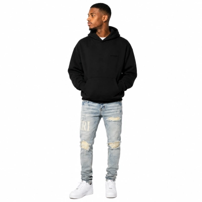 Fear of God Essentials Pullover Chest Logo Hoodie Stretch Limo/Black FW22 + Amiri Jeans PK 8905 01