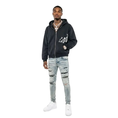 Godspeed OG Logo Sweatsuit Black White（Only hoody）+Amiri Jeans PK 8935 01
