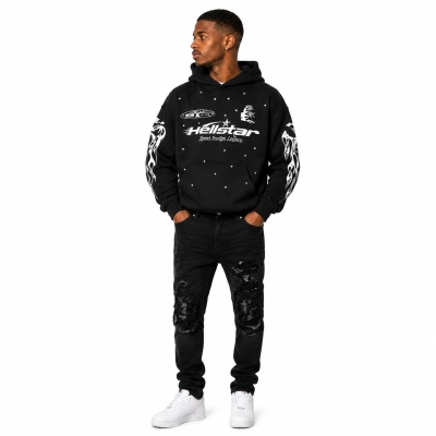 Hellstar Studios Records Tracksuit Black + Amiri Jeans PK 602-1 01