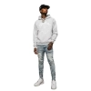 Sp5der OG Web Hoodie Heather Grey + Purple Brand Fashion Men Jeans YZ072421