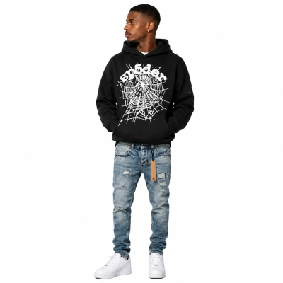 Spider Worldwide BLACK OG WEB HOODIE + Ksubi Jeans PK 3007 01