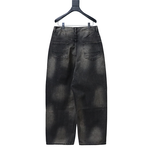  Ancellm Aging Wide 5P Denim Pants