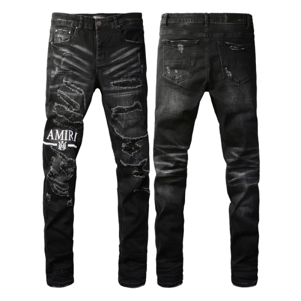 Amiri Flocked Hockey Skater Tee 'Vanilla Ice'+Amiri Jeans PK 8802