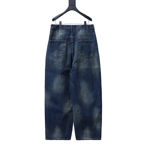 Ancellm Aging Wide 5P Denim Pants(Indigo)