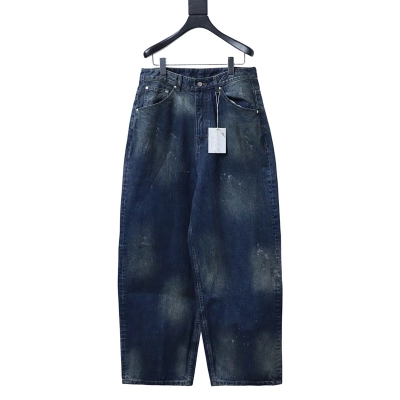 Ancellm Aging Wide 5P Denim Pants(Indigo) 01