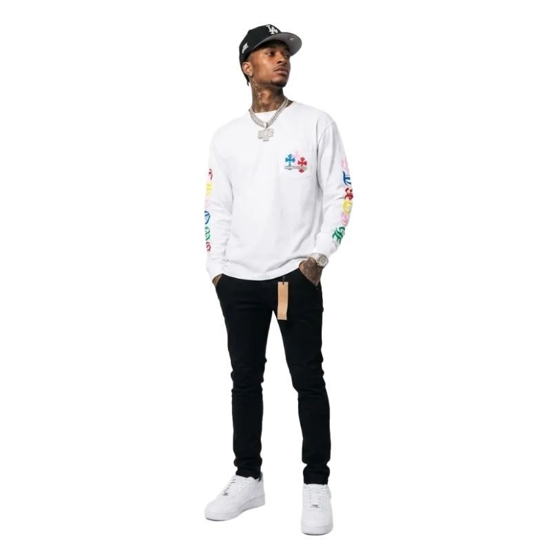 Chrome Hearts Multicolor Long-Sleeve 'White'+Ksubi Jeans PK 3004