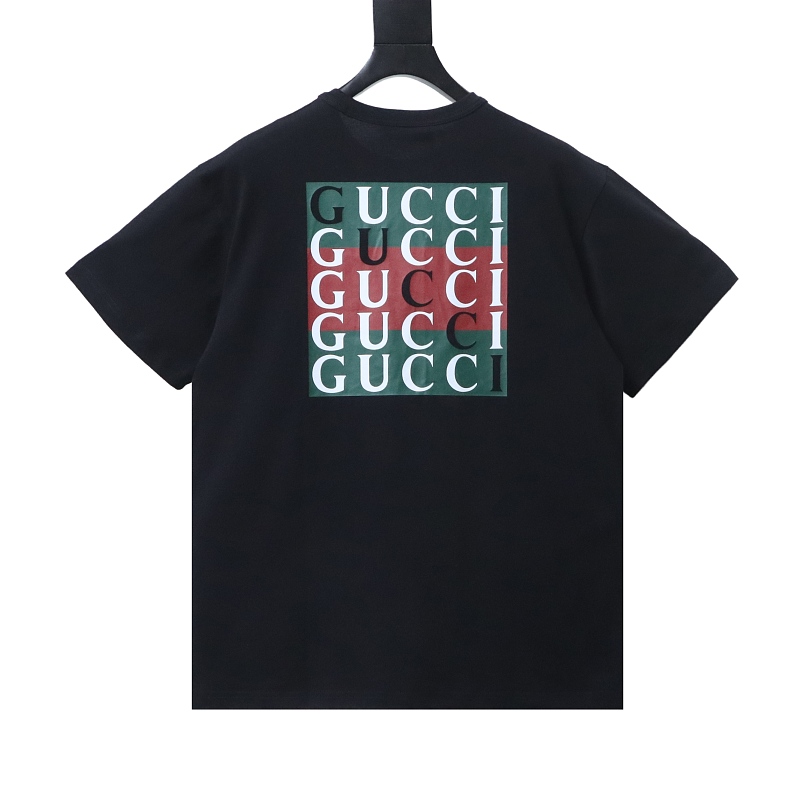 Gucci Interlocking G Logo Repeated Print T-Shirt