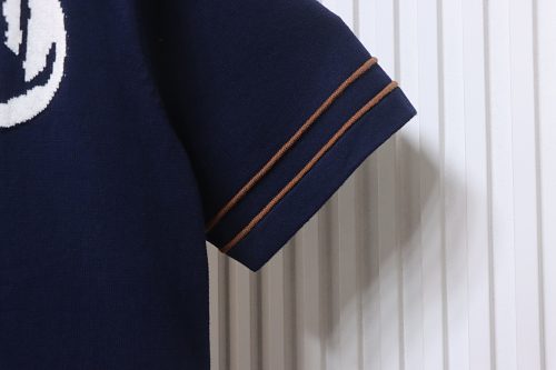 Louis Vuitton Knitted Short-Sleeved Baseball Shirt