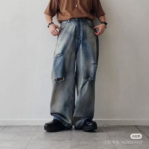 Ancellm Wide 5P Denim Pants