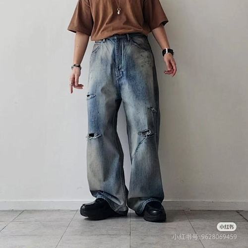 Ancellm Wide 5P Denim Pants