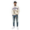 Godspeed Strike Out Long Sleeve T-shirt Bone #3158+Ksubi Jeans PK 3018