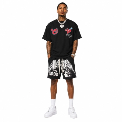 Off White T-Shirt 6139+Hellstar Shorts-791 01