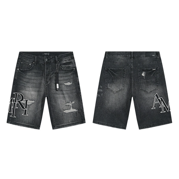 Vlone White Snake Tee+Amiri jean shorts-605#