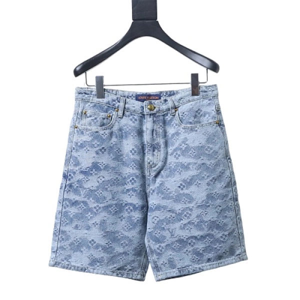 Balenciaga Banana Raglan Oversized T-Shirt White+Louis Vuitton Monogram Denim Shorts