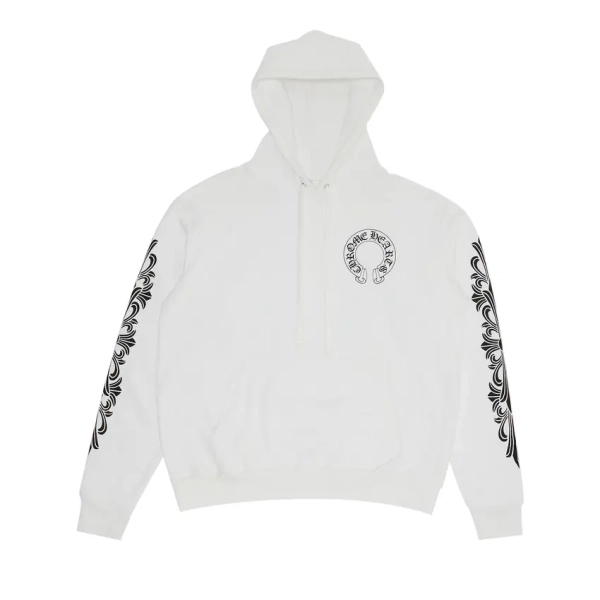 Chrome Hearts Floral Horseshoe Hoodie 'White'+Purple Brand Fashion Jeans YZ072451