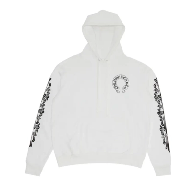 Chrome Hearts Floral Horseshoe Hoodie 'White'+Purple Brand Fashion Jeans YZ072451 02