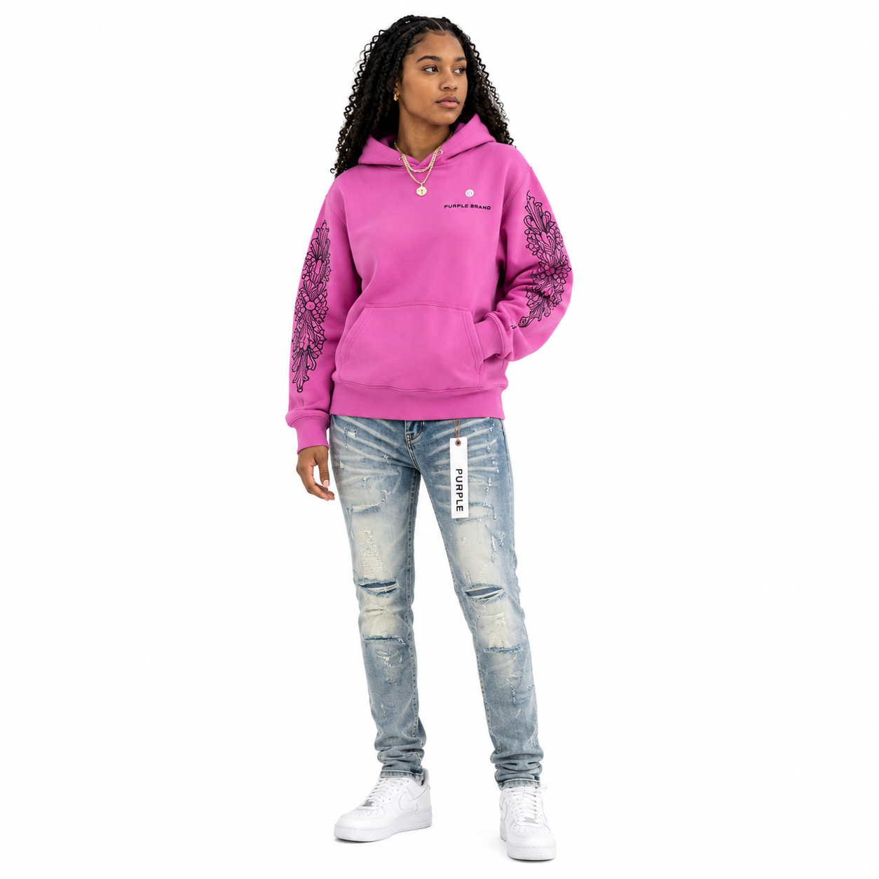 Chrome Hearts Matty Boy Spider Web Hoodie+Purple Brand Fashion Men Jeans 3