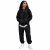 Denim Tears Cotton Wreath Hooded Sweatshirt 'Black Monochrome'+Sp5der OG Web Sweatpant Black