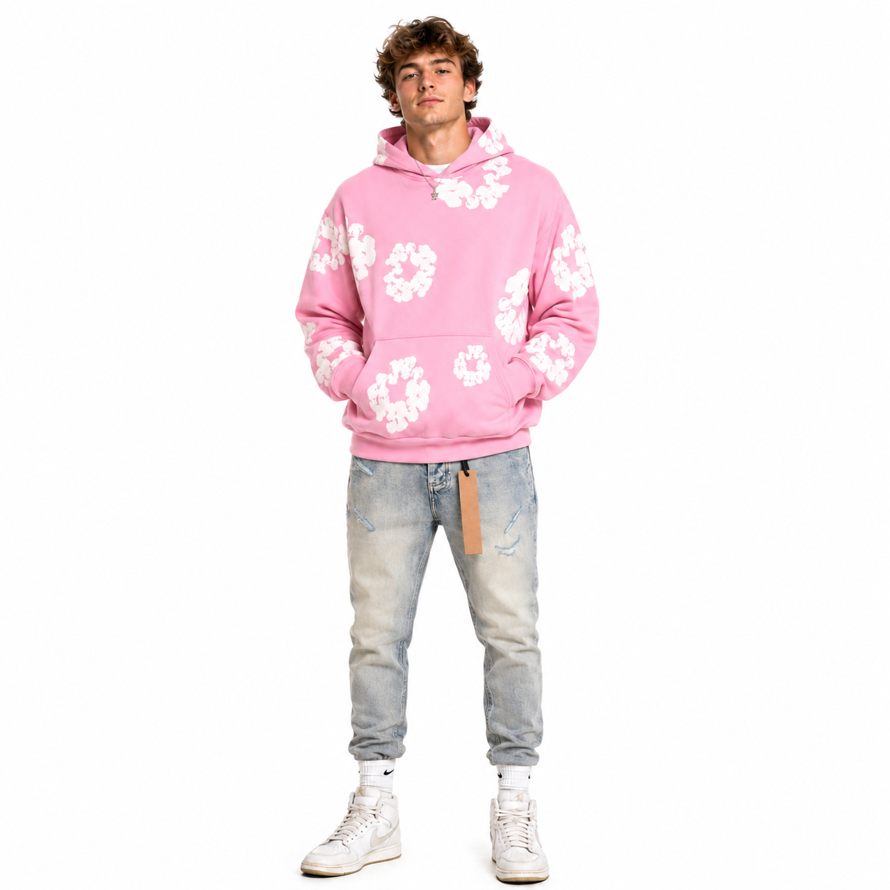 Denim Tears The Cotton Wreath Sweatshirt Pink+Ksubi Jeans PK 3009