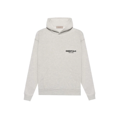Fear of God Essentials Pullover Hoodie Light Heather Oatmeal+Fear of God Essentials Relaxed Sweatpants (SS22) Light Oatmeal 02