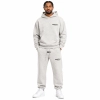 Fear of God Essentials Pullover Hoodie Light Heather Oatmeal+Fear of God Essentials Relaxed Sweatpants (SS22) Light Oatmeal