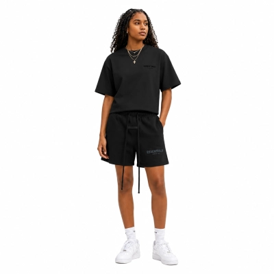 Fear of God Essentials Tee Stretch Limo+Fear of God Essentials Shorts (SS21) Black/Stretch Limo 01