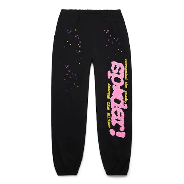 Hellstar Records Long Sleeve Tee White+Sp5der P*NK V2 Sweatpant Black