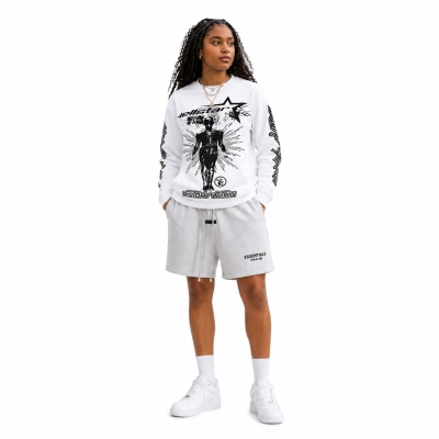 Hellstar Studios Victory Thermal+Fear of God Essentials Shorts Grey 01