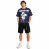 Hellstar T-Shirt -6791#+Purple Brand Denim Shorts PK502
