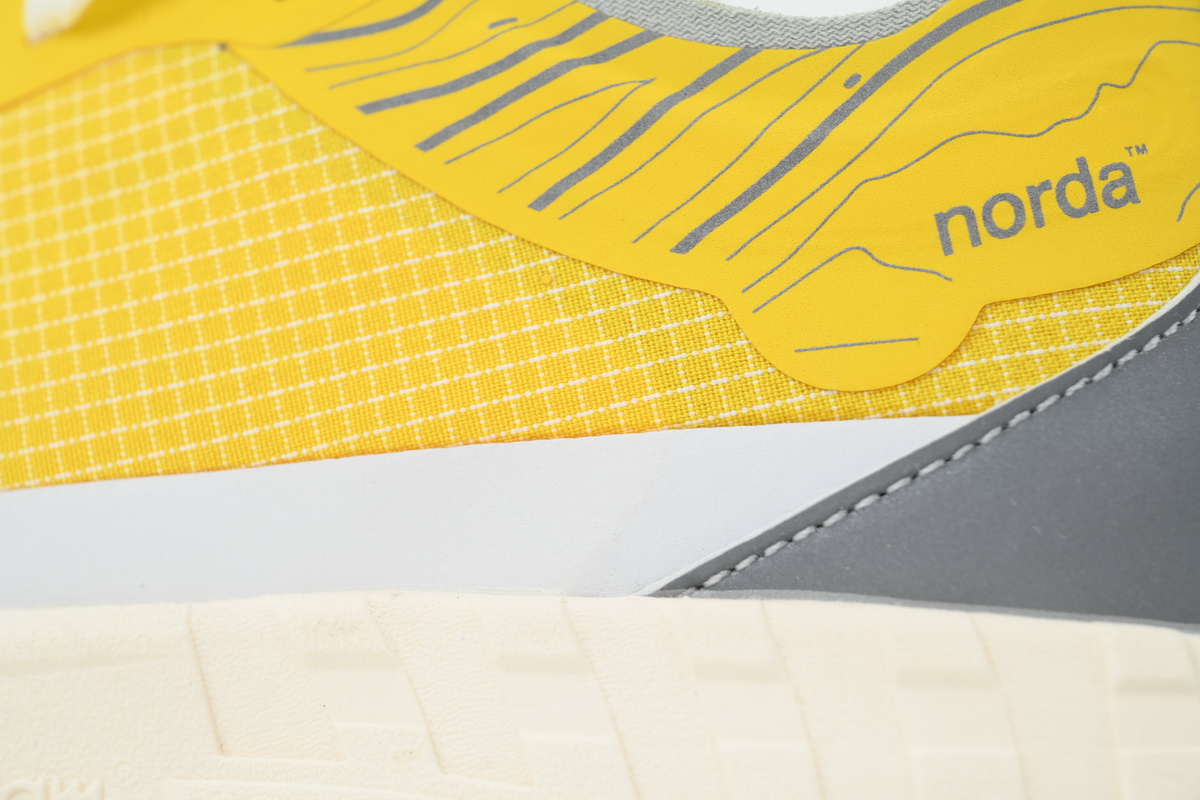 Norda 001 Trail Running Shoe Yellow and White