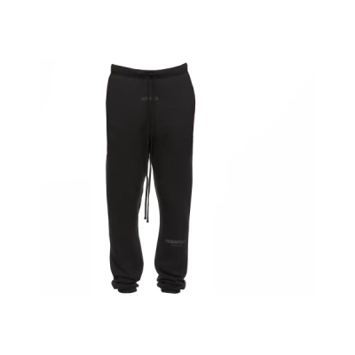 Amiri Men's Bones Stacked Hoodie Black+Fear of God Essentials Core Collection Lounge Pants Black 02