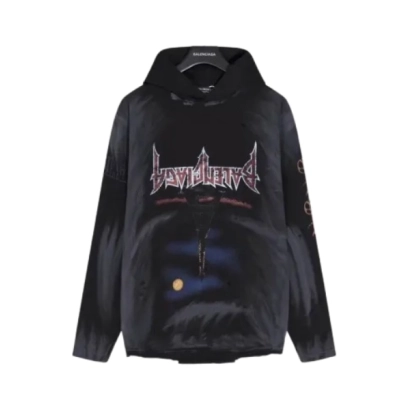 Balenciaga hoodie black,A0Tn90 01
