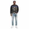 Godspeed Dream Team Long Sleeve T-shirt #1106 Black Wash+Purple Brand Fashion Men Jeans YZ072412