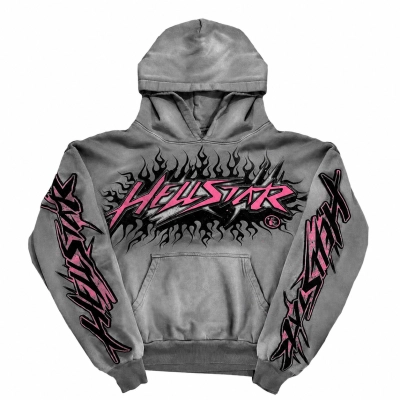 Hellstar Brainwashed Without Brain Hoodie Grey 01