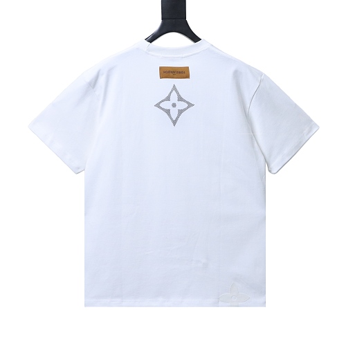Louis Vuitton Monogram Embroidered Cotton T-Shirt White
