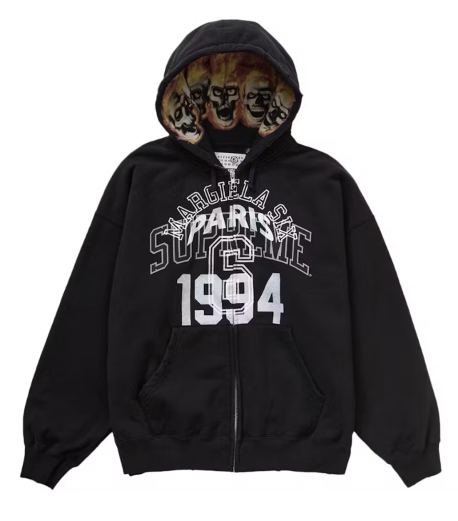 Supreme MM6 Maison Margiela Zip Up Hooded Sweatshirt